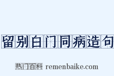 留别白门同病造句是什么意思的图片